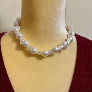 Elegant White Pearl Necklace